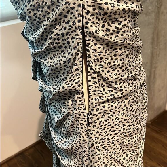 Elena Mint Animal Dot Smocked Ruffle Dress - Picture 10 of 11